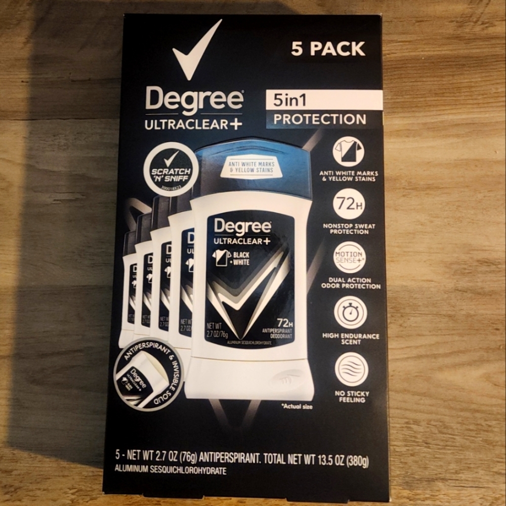 Degree Ultrckear+ 5 in 1 5pk